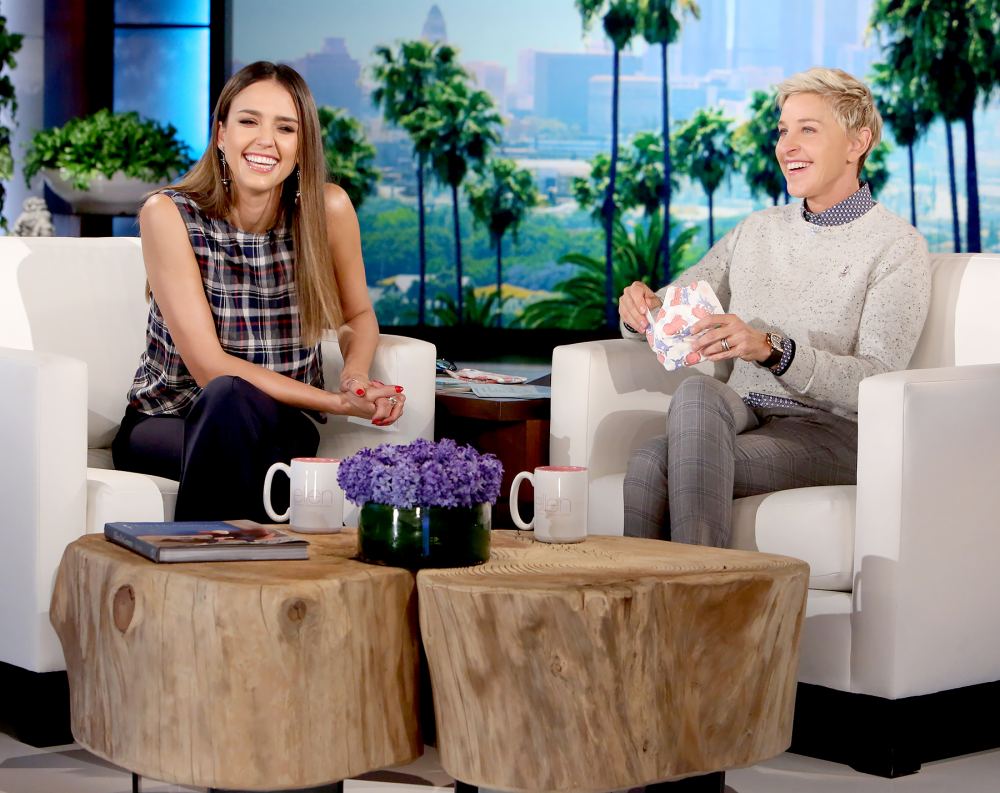 Jessica Alba on The Ellen DeGeneres Show Courtesy of Michael Rozman/Warner Bros.