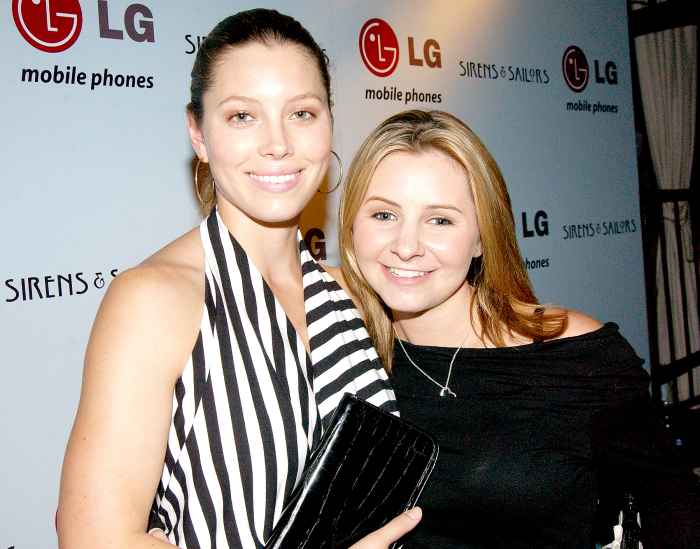 Jessica Biel and Beverley Mitchell helped LG Mobile Phones celebrate Sirens & Sailors fashion show and cocktail reception in 2003.