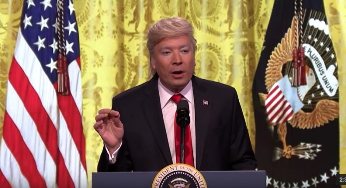 Jimmy Fallon Spoofs Donald Trump Press Conference