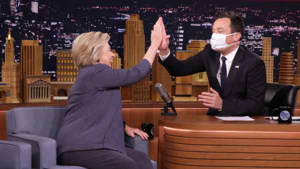 Hilary Clinton and Jimmy Fallon