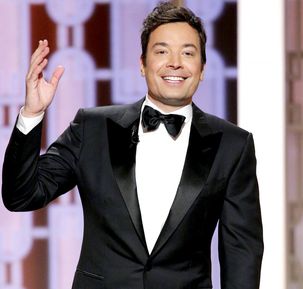Jimmy Fallon onstage during the 74th Annual Golden Globe Awards.