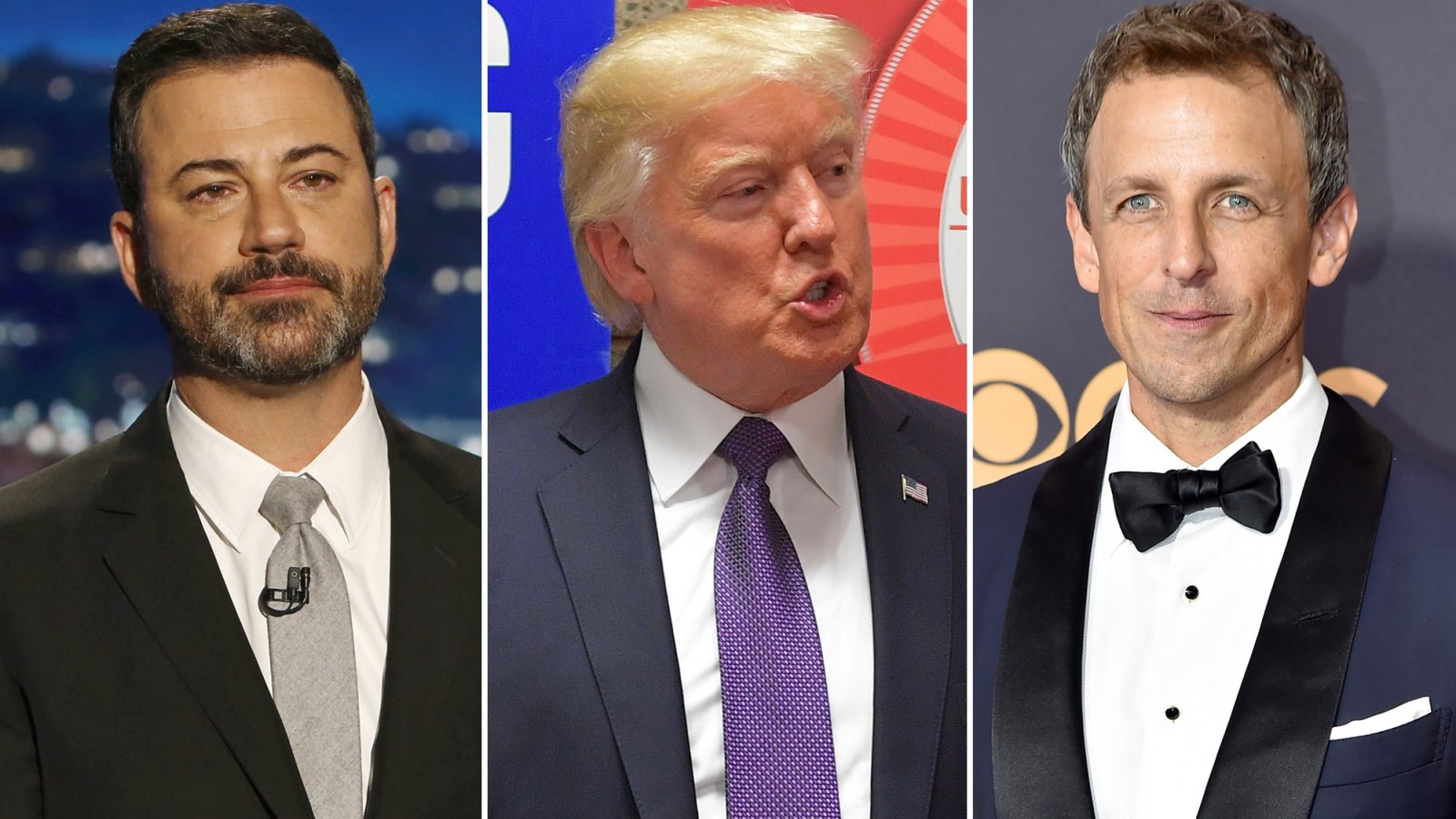 Jimmy Kimmel, Donald Trump, Seth Meyers
