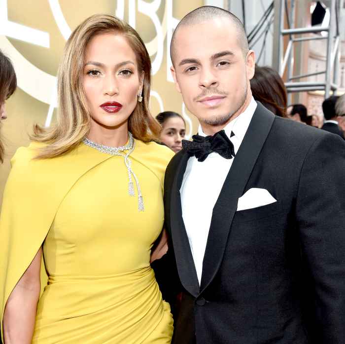 Jennifer Lopez and Casper Smart arrive to the 73rd Annual Golden Globe Awards.