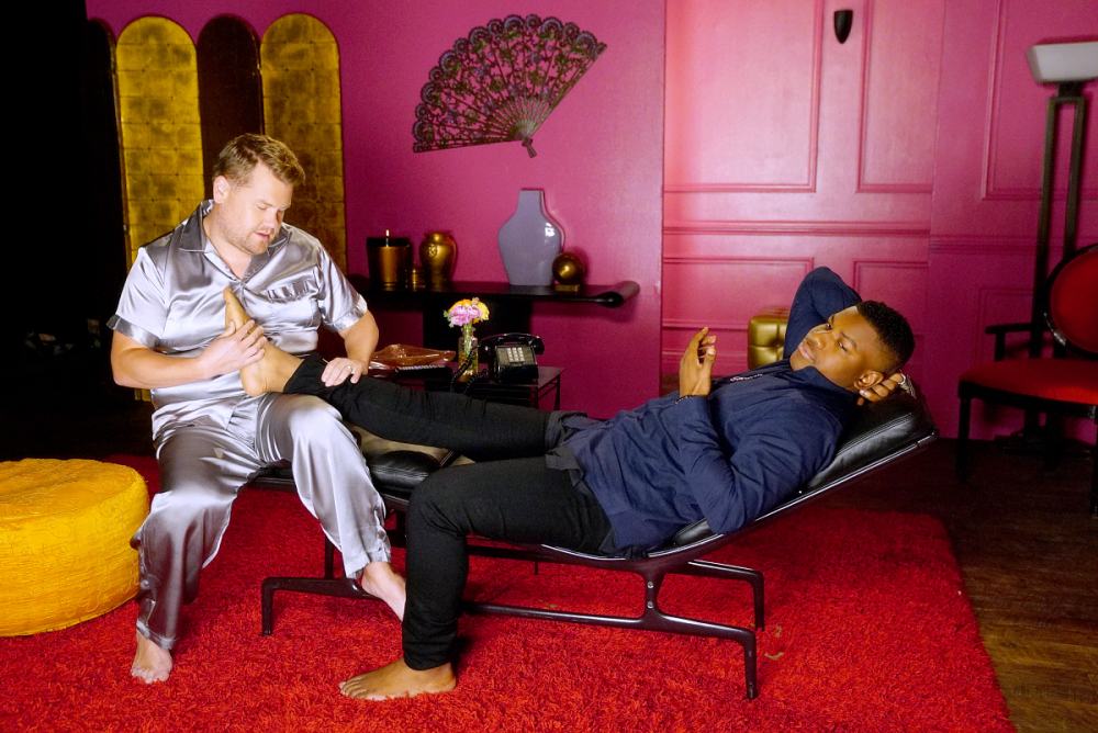 John Bodega and James Corden during "The Late Late Show with James Corden," Wednesday, August 9, 2017