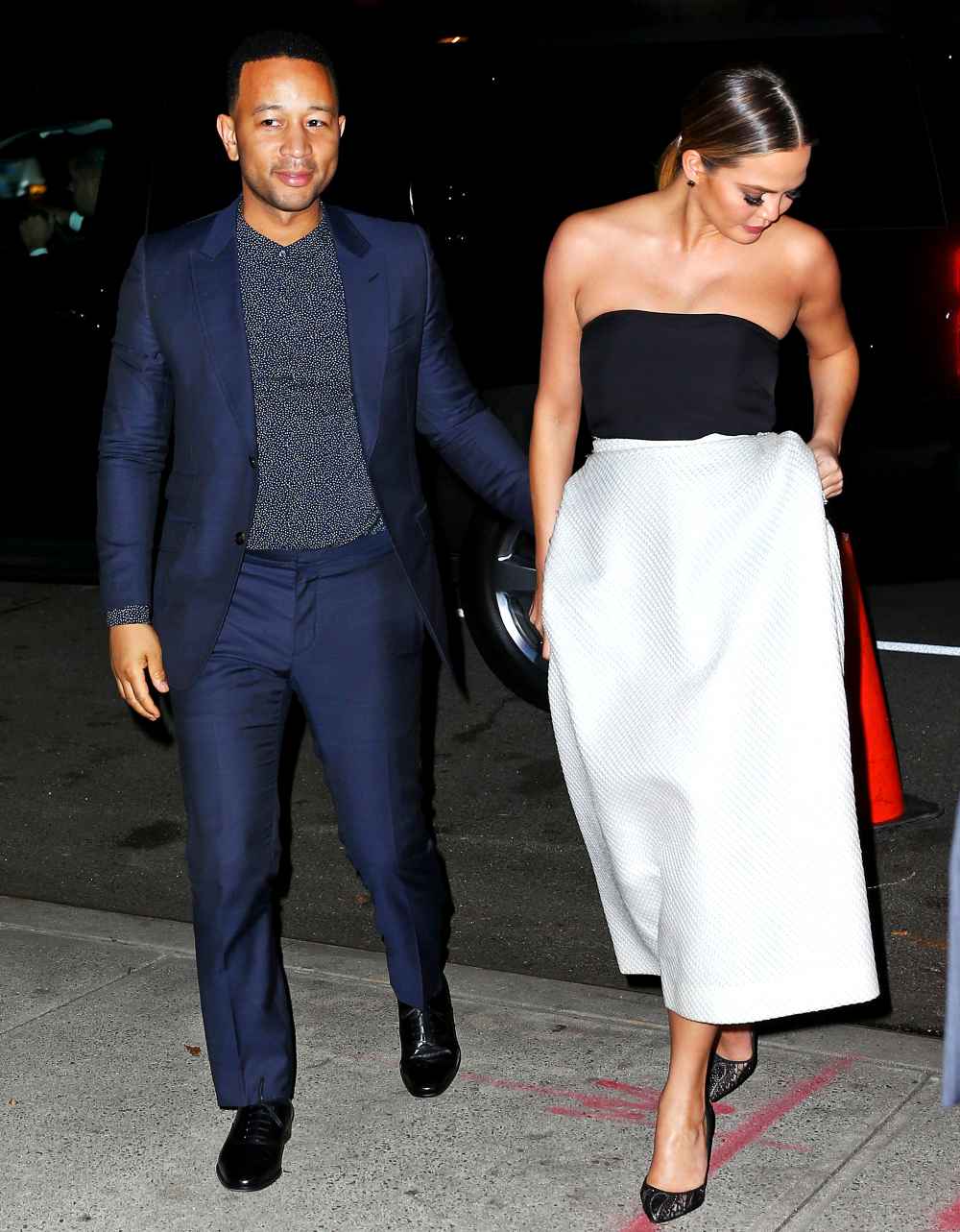 John Legend takes Chrissy Teigen out for her 30th birthday/Thanksgiving weekend in NYC.
