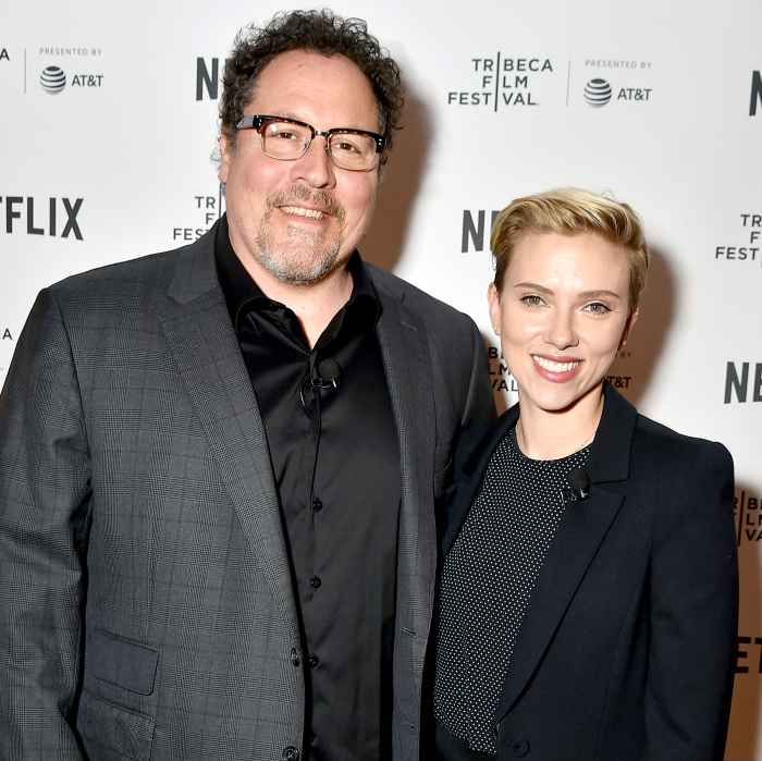 Jon Favreau and Scarlett Johansson attend Tribeca Talks: Jon Favreau with Scarlett Johansson during 2017 Tribeca Film Festival at SVA Theatre on April 21, 2017 in New York City.