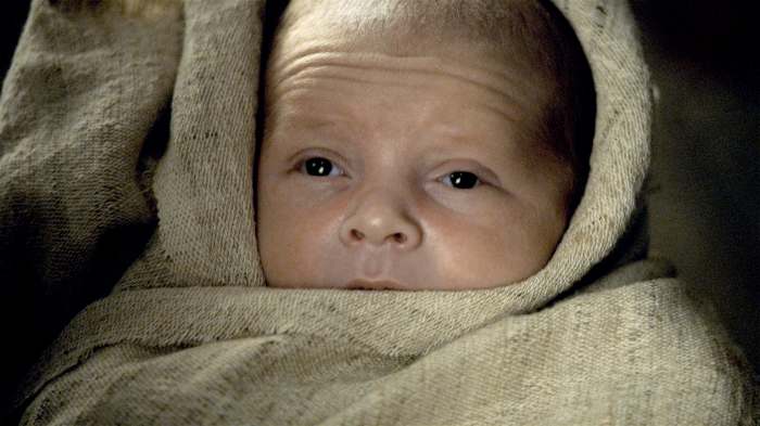 Jon Snow as a baby on Game of Thrones