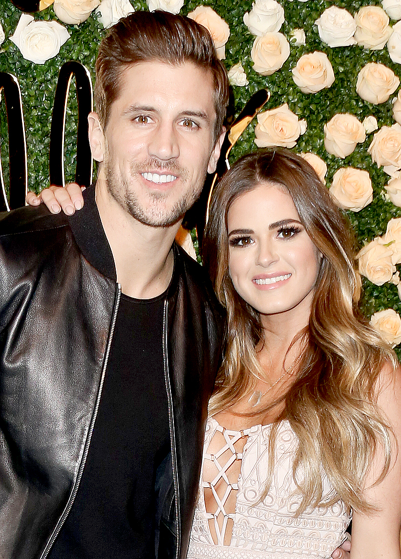 Jordan Rodgers and JoJo Fletcher attend Becca Tilley's Blog and YouTube launch party at The Bachelor Mansion on December 5, 2016 in Los Angeles, California.