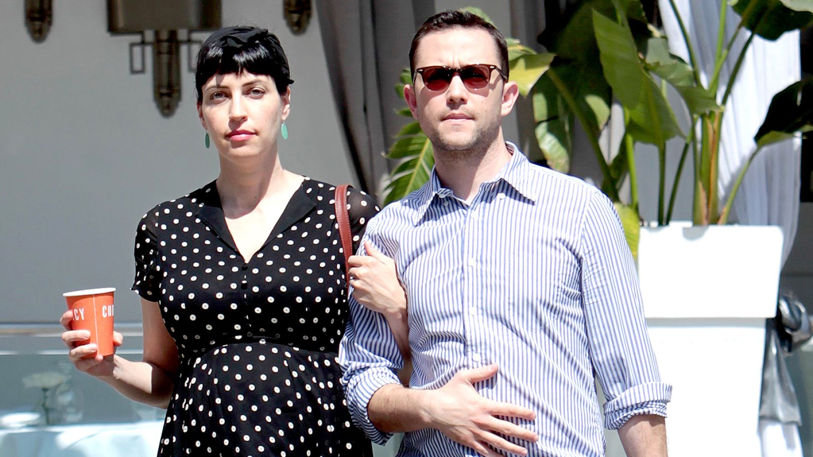 Joseph Gordon-Levitt is spotted walking arm in arm with his pregnant wife Tasha McCauley after enjoying lunch together at Comoncy in Beverly Hills, California in May 2017.