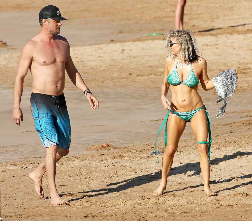 Fergie was all smiles as she joined her husband, Josh Duhamel, and son Axl for a swim in Maui, Hawaii.