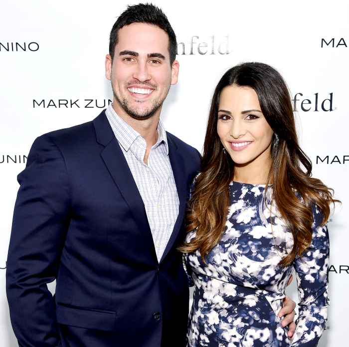 Josh Murray and Andi Dorfman attend The Mark Zunino For Kleinfeld 2015 Runway Show at Kleinfeld in New York City on October 14, 2014.