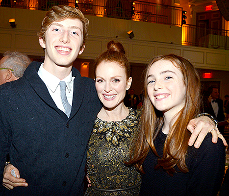 Julianne Moore with Liv and Caleb
