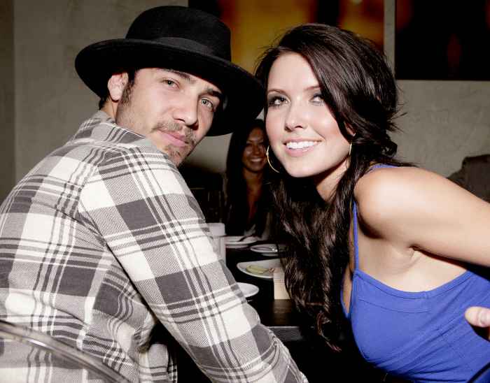 Justin Bobby and Audrina Patridge at the Dolce Five Year Anniversary Party at Dolce on May 20, 2008 in Los Angeles, California.