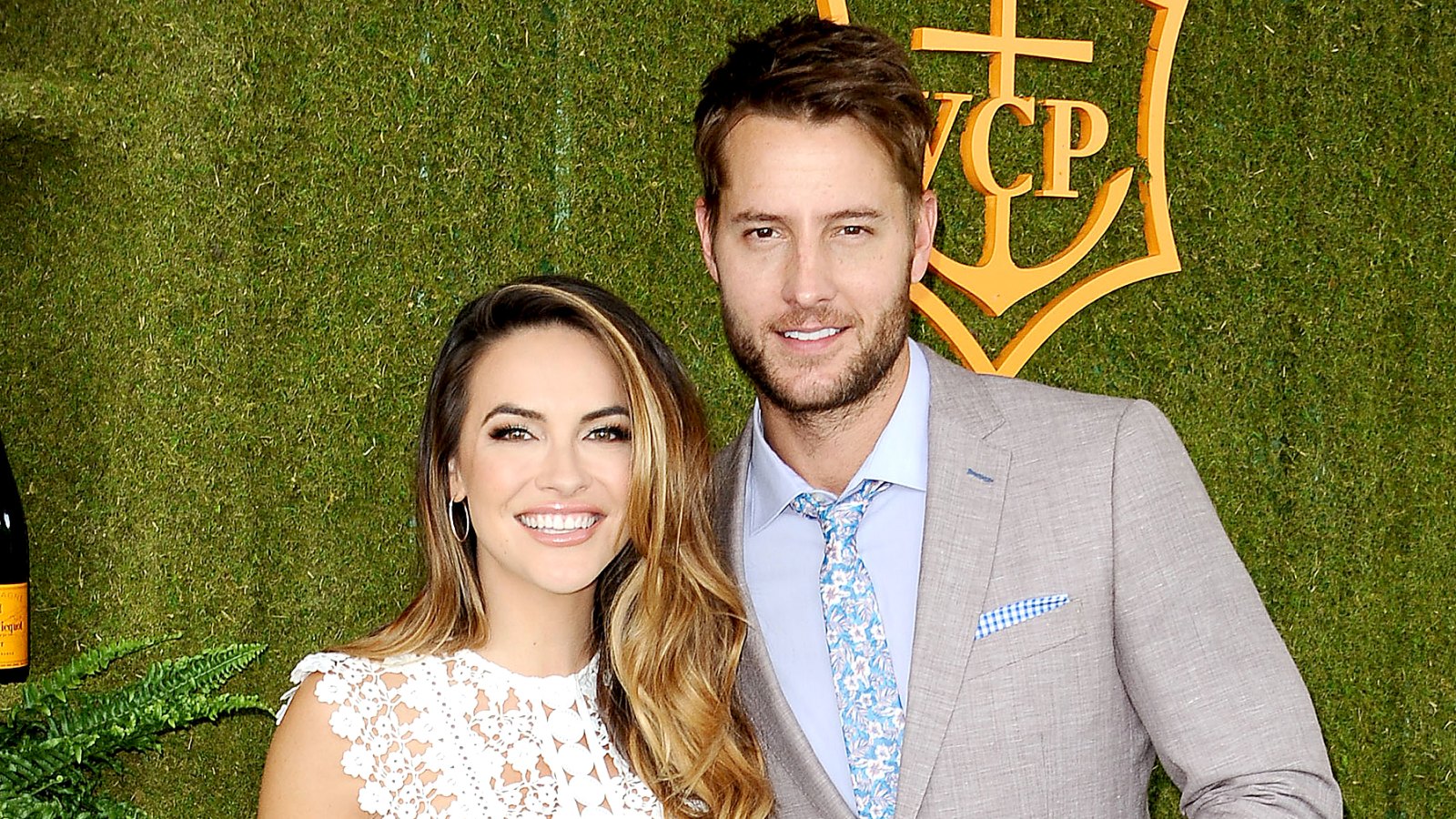 Chrishell Stause and Justin Hartley attend the 8th annual Veuve Clicquot Polo Classic at Will Rogers State Historic Park on October 14, 2017 in Pacific Palisades, California.