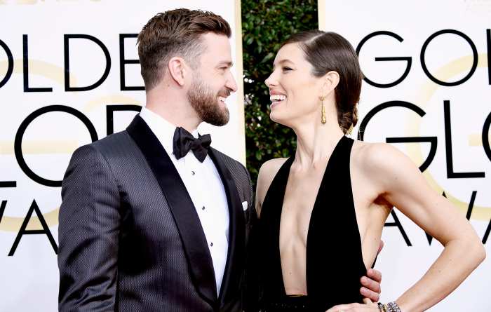 Justin Timberlake and Jessica Biel attend the 74th Annual Golden Globe Awards at The Beverly Hilton hotel in Beverly Hills on January 8, 2017.
