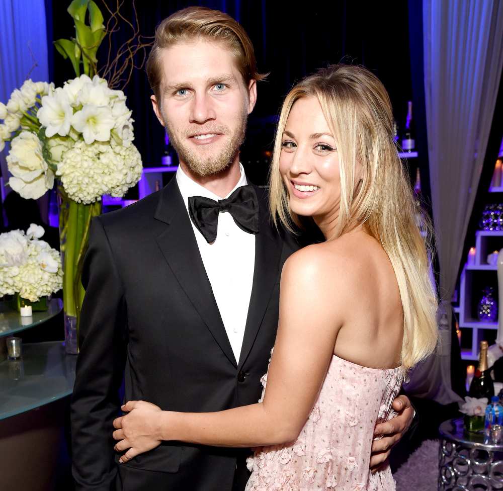 Kaley Cuoco and Karl Cook attend The 22nd Annual Critics' Choice Awards at Barker Hangar on December 11, 2016 in Santa Monica, California.