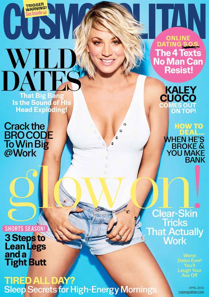 Kaley Cuoco on the cover of Cosmopolitan