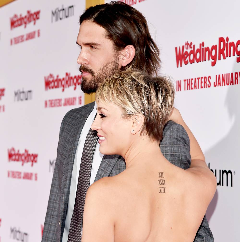 Ryan Sweeting and Kaley Cuoco arrive to the premiere of Screen Gems'