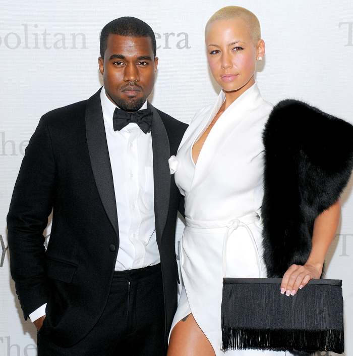 Kanye West and Amber Rose attend the Metropolitan Opera's 125th-anniversary gala at Metropolitan Opera House at Lincoln Center on March 15, 2009, in New York City.