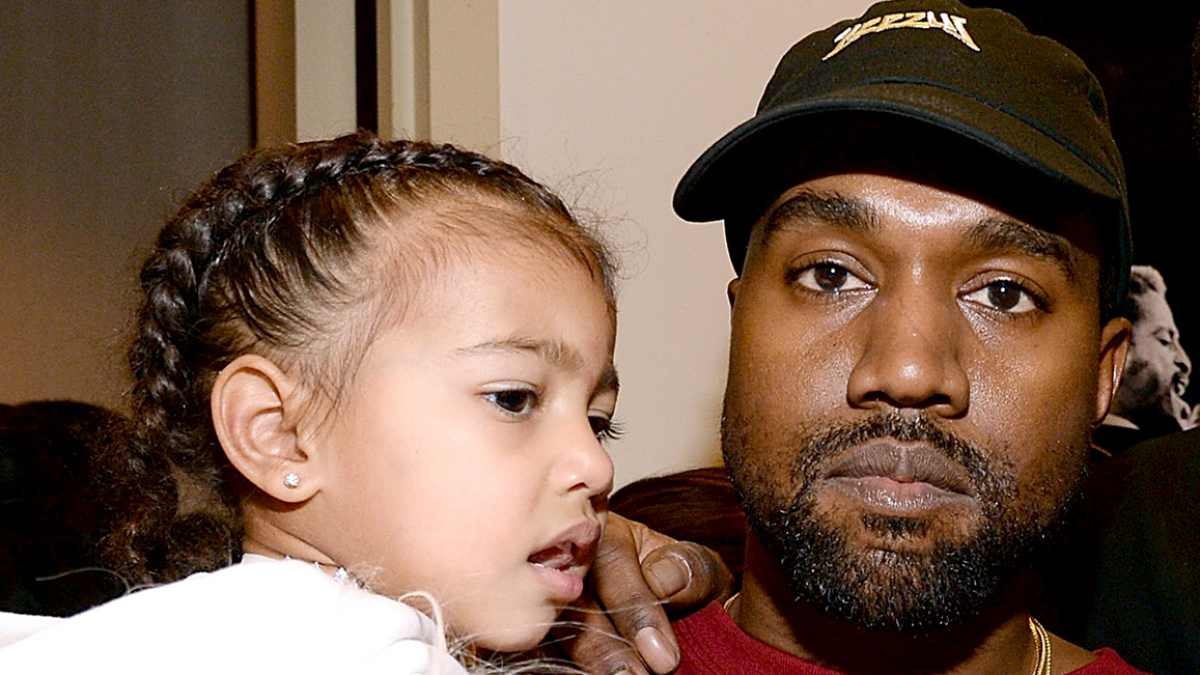 North West and Kanye West attend Kanye West Yeezy Season 3 at Madison Square Garden on February 11, 2016 in New York City.