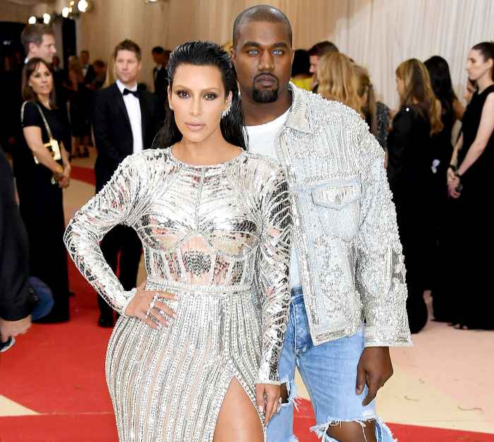 Kim Kardashian West (L) and Kanye West