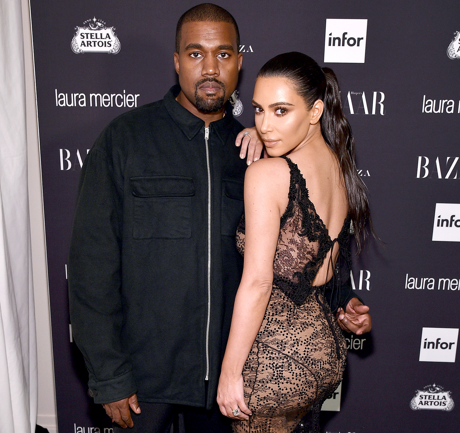 Kanye West and Kim Kardashian West attend Harper's Bazaar's celebration of "ICONS By Carine Roitfeld" presented by Infor, Laura Mercier, and Stella Artois at The Plaza Hotel on September 9, 2016 in New York City.