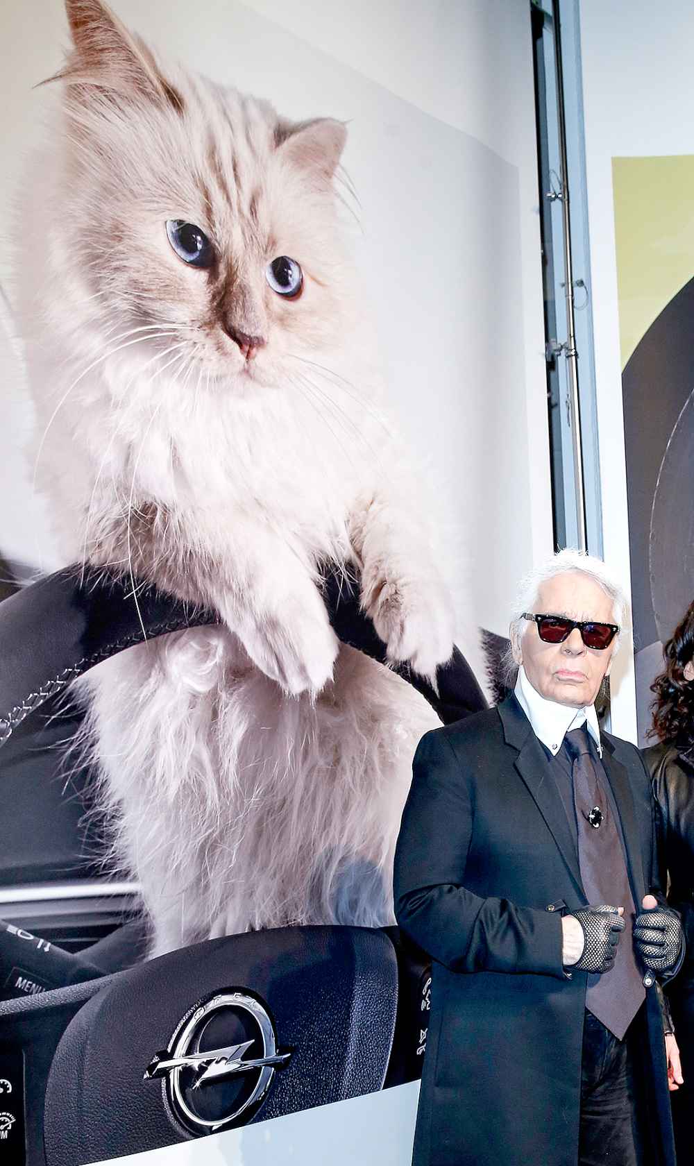 Karl Lagerfeld attends the 'Corsa Karl Und Choupette' Vernissage on February 03, 2015 in Berlin, Germany.