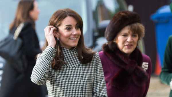 Kate Middleton's latest outfit is a black and white houndstooth coat