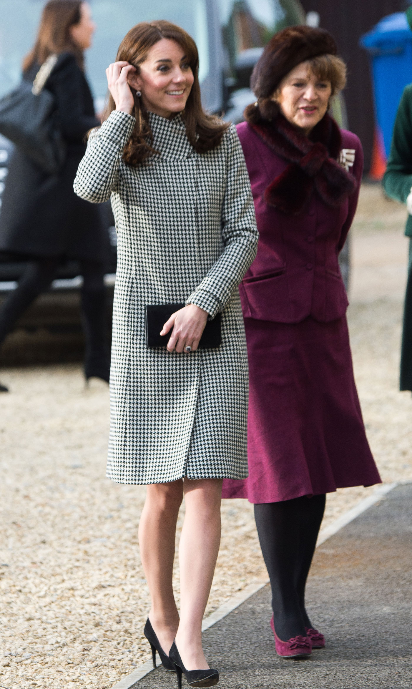 Kate Middleton Looks Chic in Black and White at Function: Pics