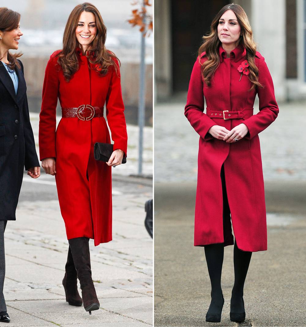Kate Middleton in 2011 and 2013