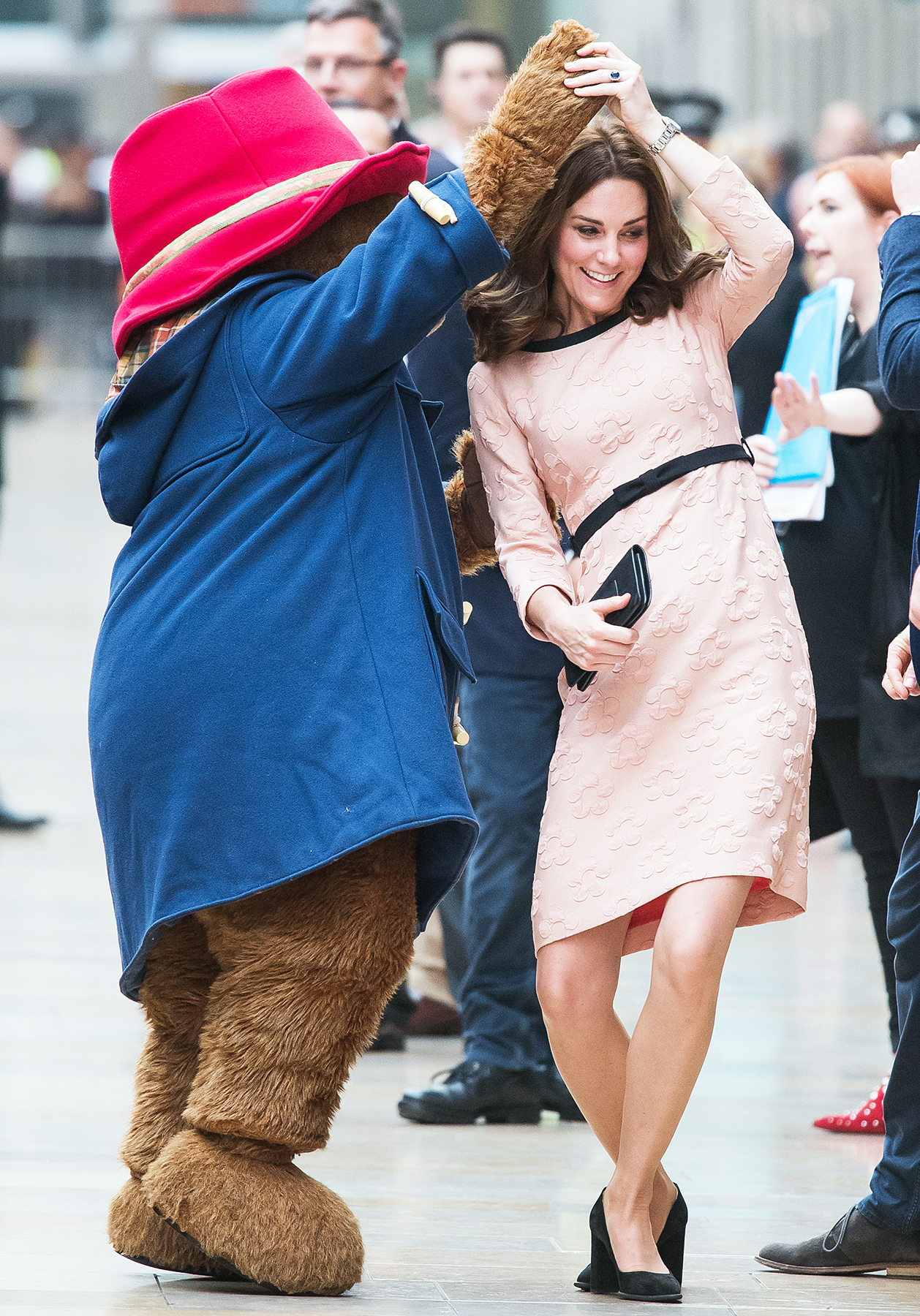 Pregnant Duchess Kate Middleton Dances With Paddington Bear | UsWeekly