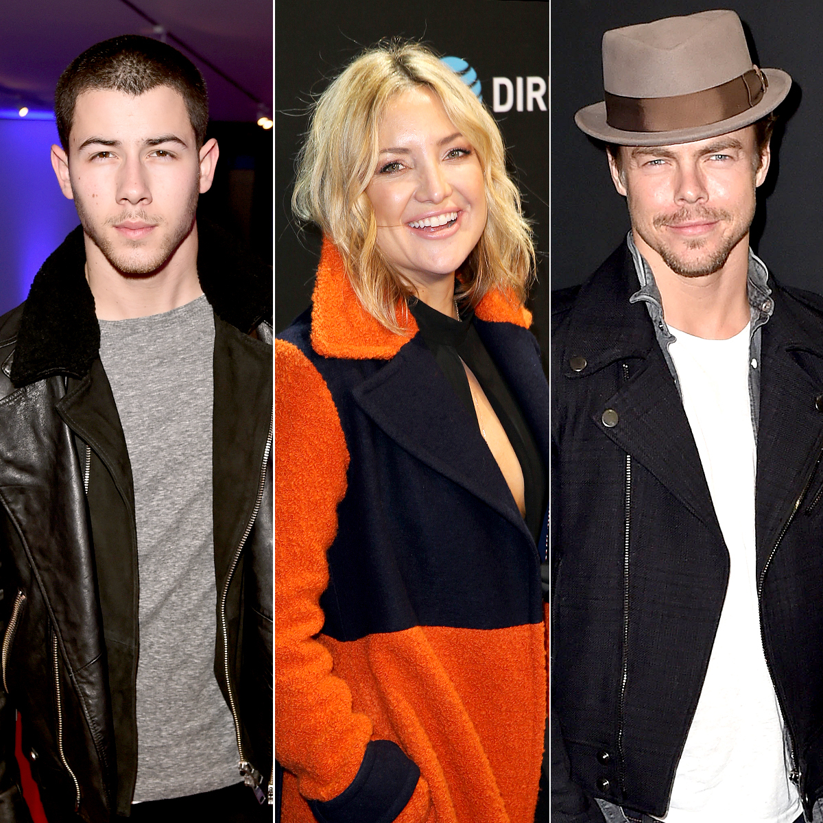 Nick Jonas, Kate Hudson, and Derek Hough