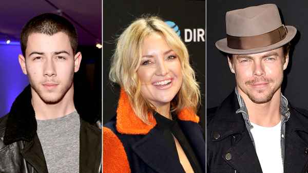 Nick Jonas, Kate Hudson, and Derek Hough