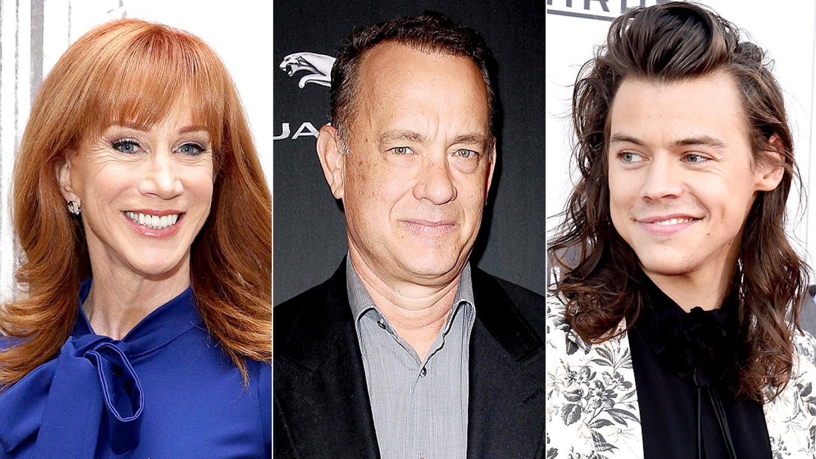 Kathy Griffin, Tom Hanks, and Harry Styles