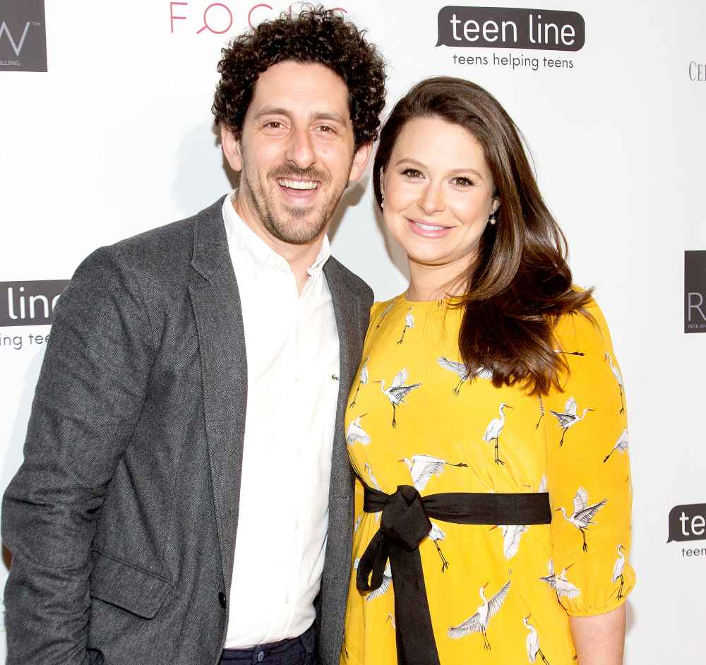 Adam Shapiro and Katie Lowes arrive for Teen Line's Food For Thought Luncheon - The Power of Empathy at The Beverly Hilton Hotel on May 25, 2017 in Beverly Hills, California
