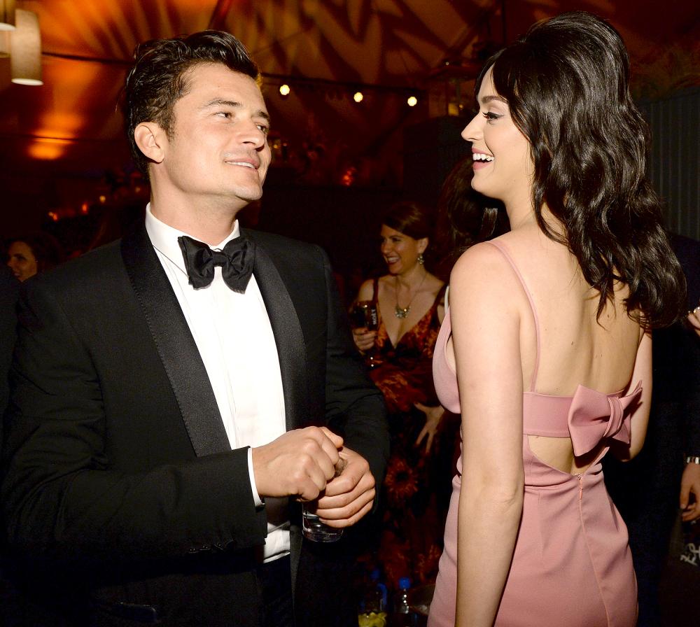 Orlando Bloom and Katy Perry attend The Weinstein Company and Netflix Golden Globe Party, presented with DeLeon Tequila, Laura Mercier, Lindt Chocolate, Marie Claire and Hearts On Fire at The Beverly Hilton Hotel on January 10, 2016 in Beverly Hills, California.