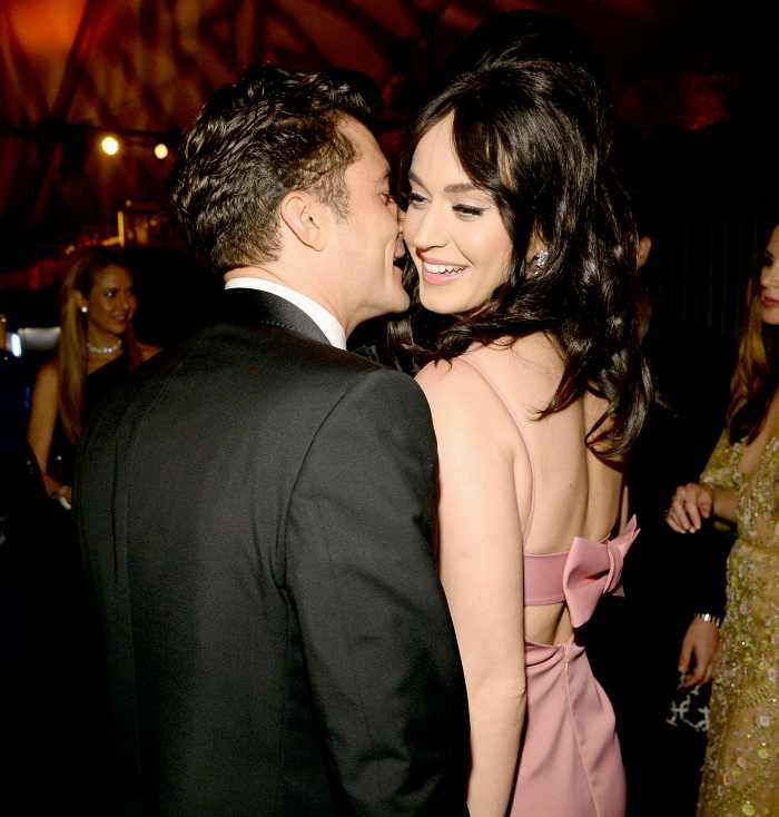 Orlando Bloom and Katy Perry attend The Weinstein Company and Netflix Golden Globe Party, presented with DeLeon Tequila, Laura Mercier, Lindt Chocolate, Marie Claire and Hearts On Fire at The Beverly Hilton Hotel on January 10, 2016.