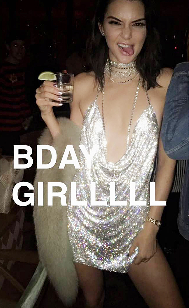 Kendall Jenner birthday snapchat