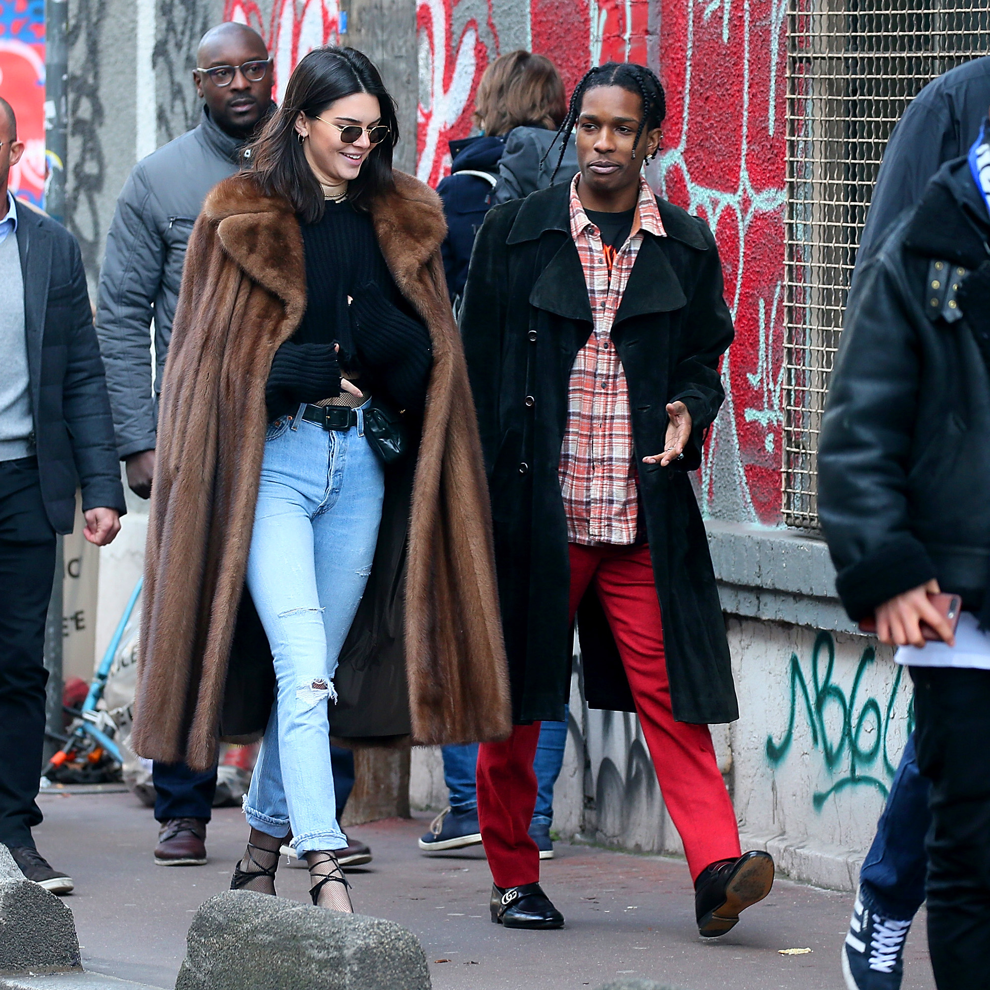 Kendall Jenner, A$AP Rocky Visit Paris Flea Market: Pics