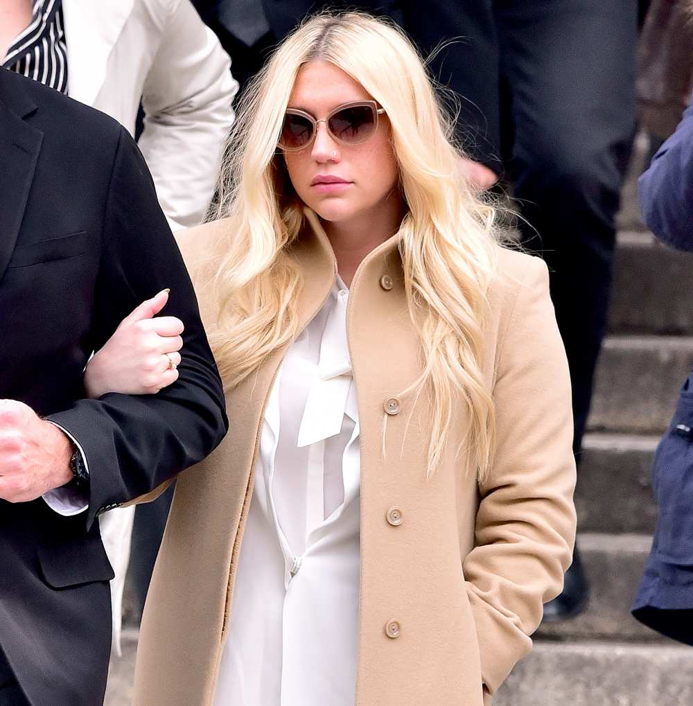 Kesha leaves the New York State Supreme Court on February 19, 2016 in New York City.