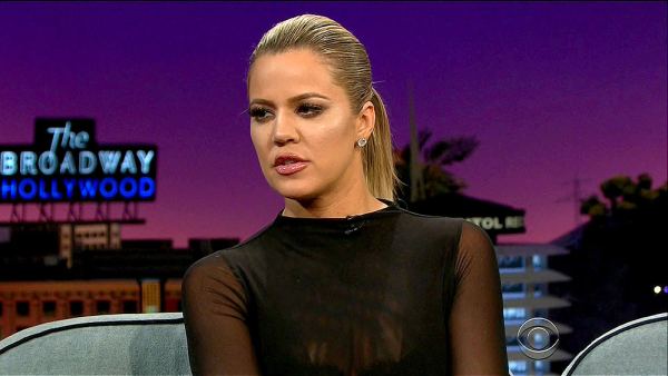 Khloe appears on James Corden's Late Late Show
