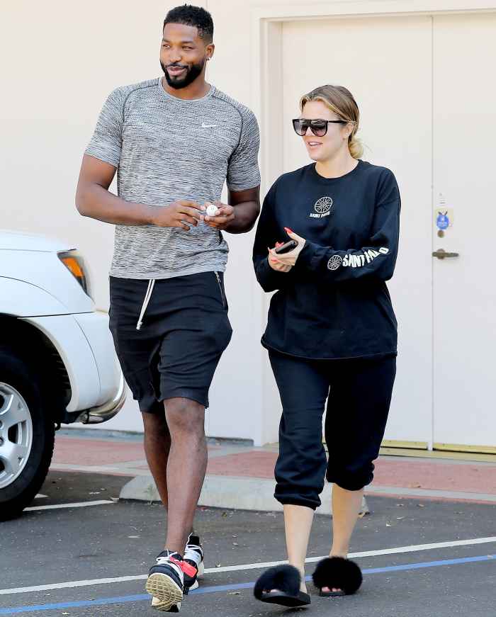 Tristan Thompson and Khloe Kardashian step out on September 16, 2017.