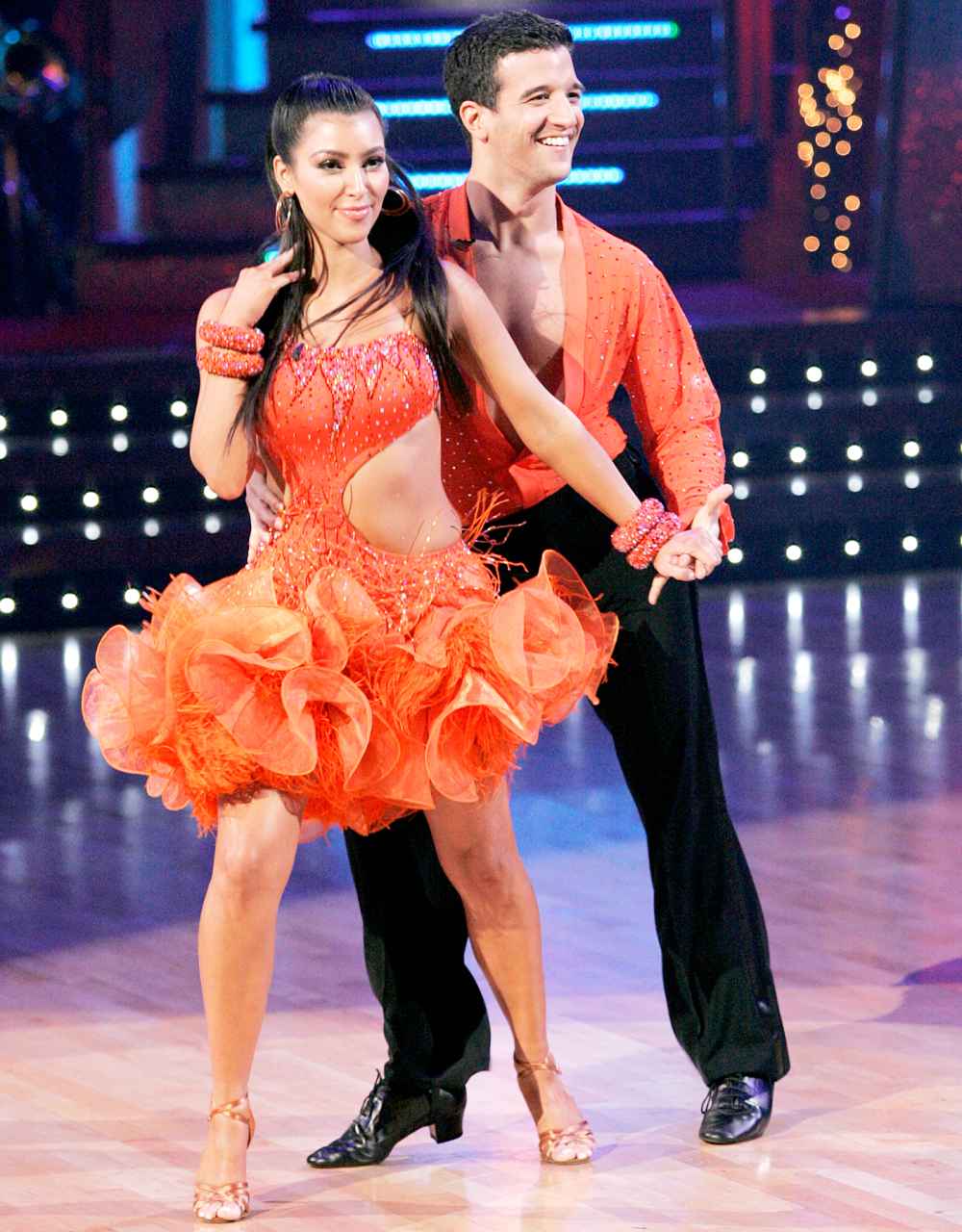 Mark Ballas and Kim Kardashian on Dancing with the Stars.