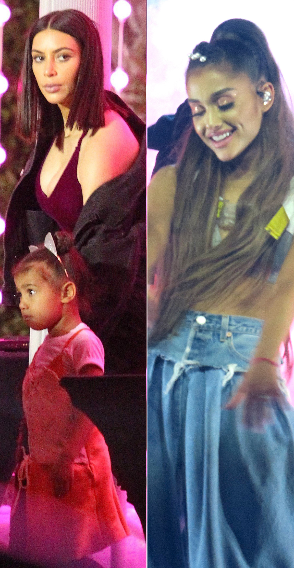 Kim Kardashian, North West and Ariana Grande