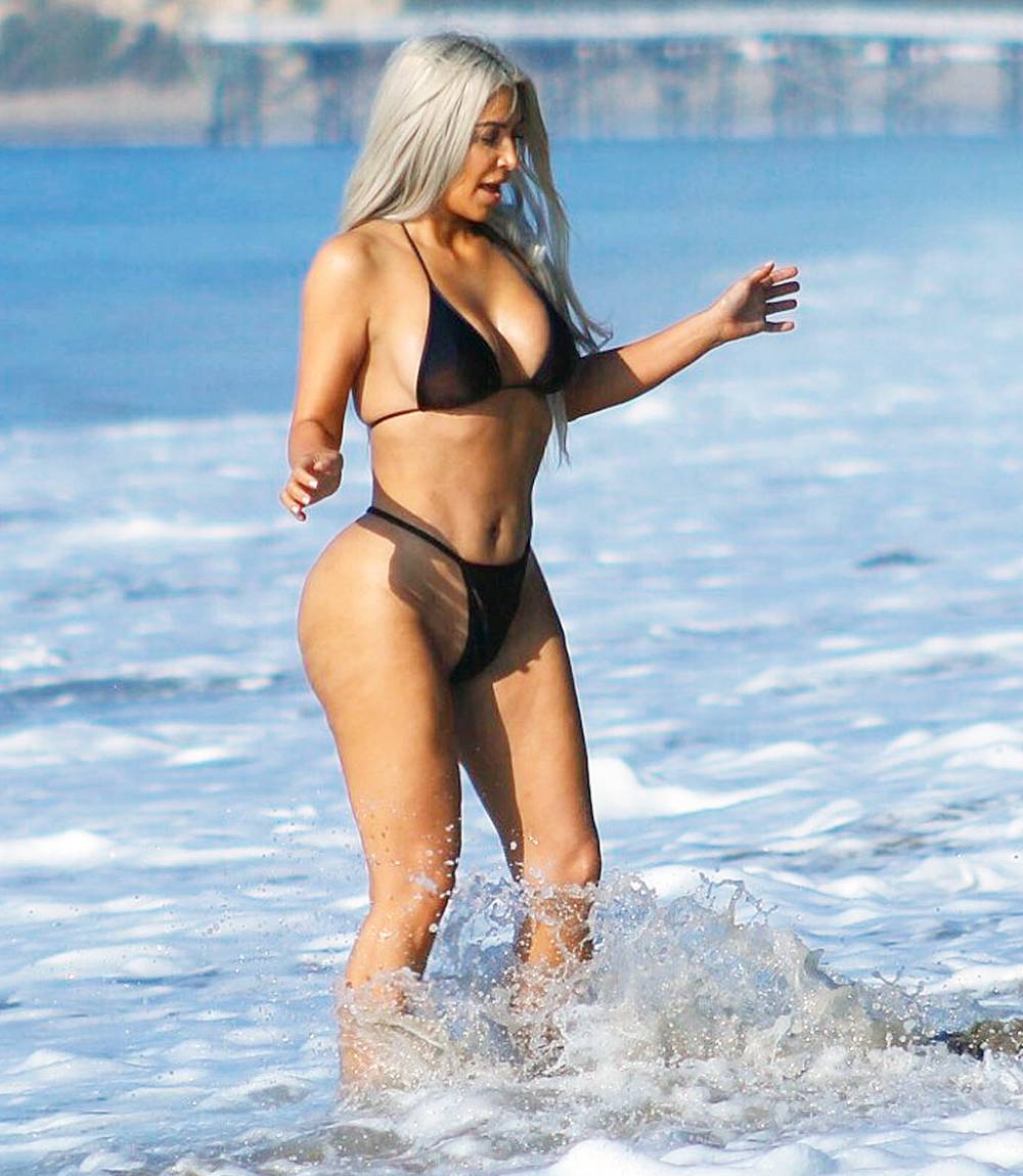 Kim Kardashian Wears String Thong Bikini at Beach: Pics