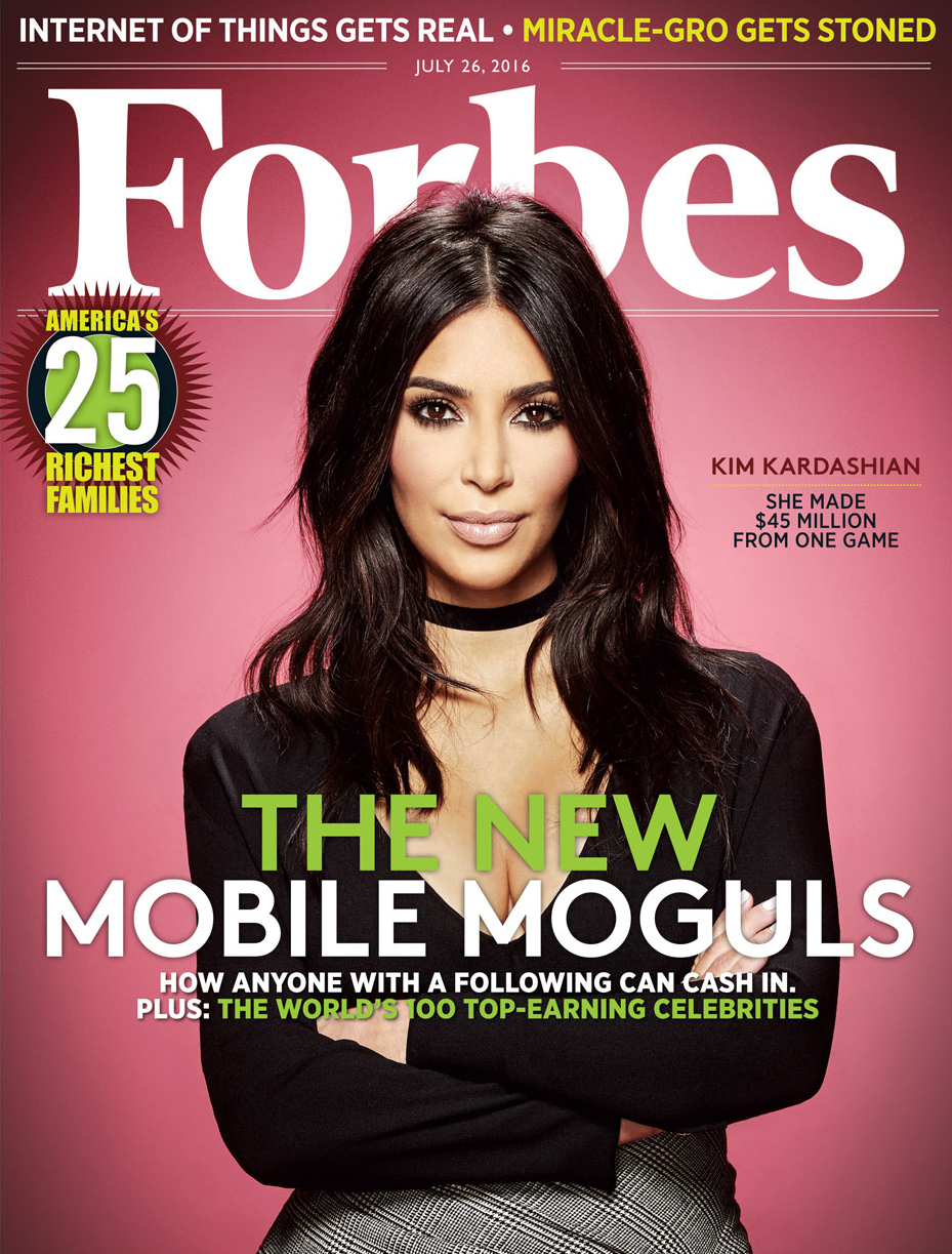 Kim Kardashian on the cover of ‘Forbes.’
