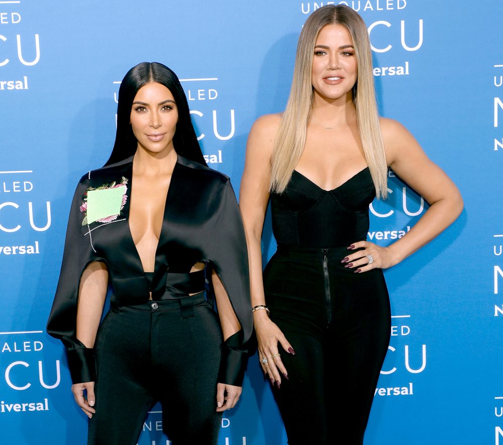 Kim Kardashian West and Khloe Kardashian attend the 2017 NBCUniversal Upfront at Radio City Music Hall on May 15, 2017 in New York City.
