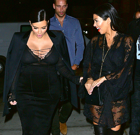Kim Kardashian and Kourtney Kardashian