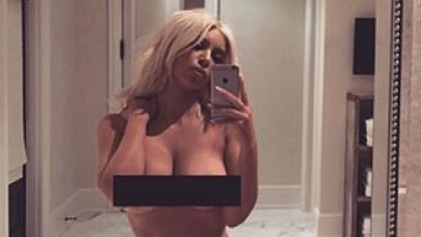 Kim Kardashian (seen here in New York) is back doing naked selfies!
