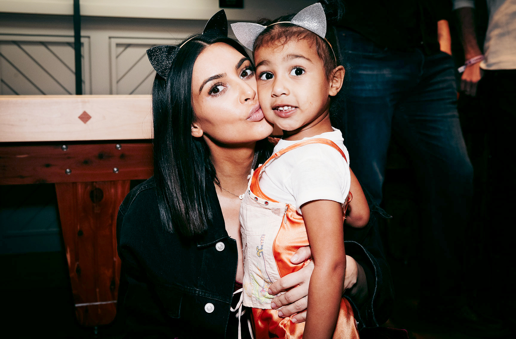 Kim Kardashian and North West in Inglewood, California, on March 31, 2017.